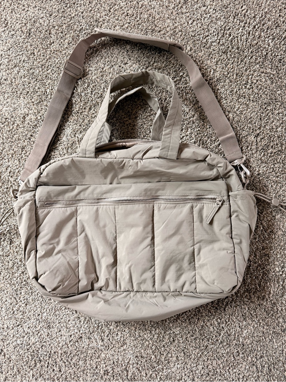 Lightweight Travel Tote & Crossbody Bag - Taupe